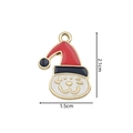 Christmas cat alloy pendant with red hat and gold finish for DIY jewelry crafting - 2380 Cat with Red Hat