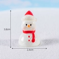 Miniature Christmas snowman figurine with red hat and scarf for micro landscapes 3.8cm - No.9 Snowman with Red Hat and Scarf