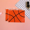 Orange basketball pattern EVA zipper storage pouch for eyelashes and makeup organization - Pattern 24-Basketball