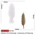 Translucent silicone feather mold with detailed wax candle texture for DIY crafts - Feather Lavender SD-160
