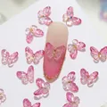 Charm per nail art farfalla aurora 3D in rosa sfumato misura piccola 8x6mm H19-5 - 8*6mm / Rosa Sfumato