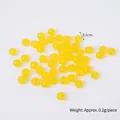 Yellow resin mini balls for DIY crafts, 0.6cm round beads for handmade accessories - 0.6cm / Jelly Yellow