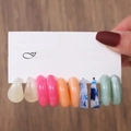 Lot de 5 paires de créoles en résine acrylique en forme de C aux couleurs variées - E0026-2/Lot de 5 Paires/Beige Rose Orange Multi