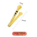 Large yellow silicone food tong with creative cat paw design and 24.5cm long handle - Large Yellow (Upgrade) One-piece Silicone