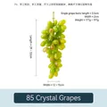 Artificial 85-grape green cluster for lifelike home decor and photography props - 85-Grain Crystal Grapes