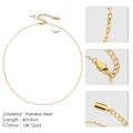 Collar de acero inoxidable chapado en oro de 14K con cierre de mosquetón ajustable - Dorado