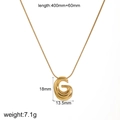 Detailed size parameters of the gold stainless steel letter G pendant necklace - Letter G
