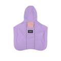 Light purple hooded pet raincoat with pink pocket and waterproof fabric design - M / Light Purple