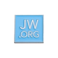 Quadratisches hellblaues Emaille-Metallabzeichen mit silbernem JW .ORG Schriftzug - JW.ORG Quadratischer Pin (QHXZ974)