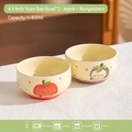 Set of two 450ml ceramic fruit bowls with apple and mangosteen patterns for oven use - Apple + Mangosteen / 2 Bowls
