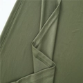 Close-up of army green fitness shorts with breathable mesh fabric and double stitching - Army Green (Detail 2)