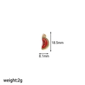Watermelon fruit charm size details 18.5mm by 8.1mm with weight 2g for DIY jewelry - Triangular Watermelon Slice (TP015)