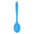 Cucchiaio da cucina in silicone blu in un unico pezzo con manico lungo e foro per appendere - Cucchiaio Pieno / Blu