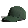Deep green cotton ponytail baseball cap with a classic six-panel curved brim design - Dark Green