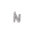 Minimalist silver twist rope letter N pendant made of durable stainless steel - Mini Twist Letter Pendant-Steel Color-N