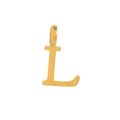 Polished gold-plated stainless steel letter L heart-shaped pendant for personalized necklaces - Letter L Pendant / Gold