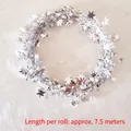 Ghirlanda di stelle d'argento da 7,5m per decorazioni natalizie e allestimenti festivi - Argento