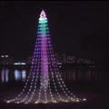 Outdoor LED waterfall star string lights with multi-color gradient for garden decor - Smart Sync 7-Color Tree / Sync Multi-color Pixel Control