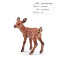 Realistic red white-tailed deer miniature figure, 4.5x4.5cm animal model toy for kids - Red Small White-tailed Deer (ZQ4040C) / 7g / Red Brown
