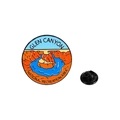 Round metal badge featuring Glen Canyon National Recreation Area design and rubber clutch - Glen Canyon (C2771-1)