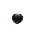 Polished black obsidian heart-shaped worry stone for stress relief and meditation - Obsidian