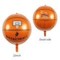 22 inch double sided basketball foil balloon for sports theme party decorations - 22 Inch 4D Basketball