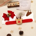 Coffret cadeau de Noël avec bracelet à clapet renne et pinces à cheveux de fête - Ensemble Renne de Noël