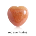 Polished 15mm heart-shaped red aventurine natural stone crystal for home decoration - Red Aventurine
