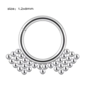 Silver stainless steel 1.2x8mm nose clicker ring with fan-shaped beaded decoration - NO 11 (Cluster Beaded)