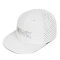 Cappellino hip-hop bianco con ricamo FEWK 3D e fori di ventilazione tagliati a laser - Bianco