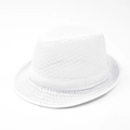 Chapeau panama blanc respirant pour hommes avec ruban pour protection solaire d'été - Blanc / 58cm
