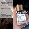 Ebony Aloeswood car and home fragrance diffuser in 160ml glass bottle with wooden cap - Large Time - Oud Wood