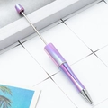 DIY beadable ballpoint pen featuring creative purple UV gradient metallic finish - Violet Gradient