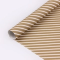 Brown and white striped gift wrapping paper roll for luxury holiday presents - Diagonal Stripe Kraft / 50*70CM