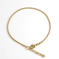 Bracelet ajustable en acier inoxydable doré à maillons tressés avec fermoir mousqueton - 1.5mm*21cm / Doré