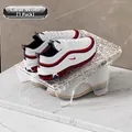 Organizador de zapatos de doble capa en blanco transparente ahorra espacio - Blanco Claro