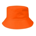 Close-up of bright orange cotton fisherman hat showing fabric texture and vibrant color - Bright Orange