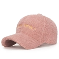 Berretto da baseball in pile rosa con ricamo giallo TIFUL e cinturino regolabile - Rosa