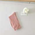 Soft light pink cotton crew socks with ribbed texture and minimalist aesthetic styling - Light Pink