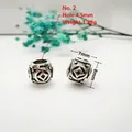Detalle de cuenta cilíndrica de plata antigua con agujero de 4,5mm para joyería DIY - Estilo 2 (Barril Texturizado)