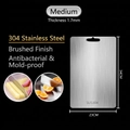 Medium size 304 stainless steel cutting board 34x23cm for baby food and fruit - 34*23cm/SUS304