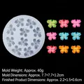 Gray silicone mold with 11 butterfly cavities and size specifications for DIY baking - 4#B887 / Clear
