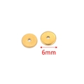 6mm PVD 18K gold plated stainless steel flat spacer beads for DIY jewelry making - 6mm / Gold