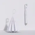 Minimalist double-layer inverted umbrella in light gray with ergonomic C-shaped handle - Orchid Smoke - Automatic Inverted