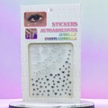 3D butterfly and rhinestone body stickers with clear teardrop gems on display card - 12 Butterflies Clear Rhinestone