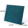 Peacock blue velvet jewelry display board for earrings with 5-row hole design - Large Earring Board / Dark Green