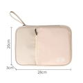 Beige and khaki digital accessory organizer bag with large capacity 28x20x3cm - Flat Style Beige
