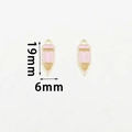 Pink pencil alloy pendant for DIY jewelry making showing dimensions 19mm by 6mm - Pink Pencil