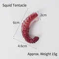 Lifelike purple PVC squid tentacle keychain model with realistic texture 6cm x 4.6cm - No Clip Style / Raw Squid Tentacle