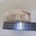 Handcrafted pearlescent shell comb 9.5cm length with twelve teeth for hair styling - Semicircle Comb